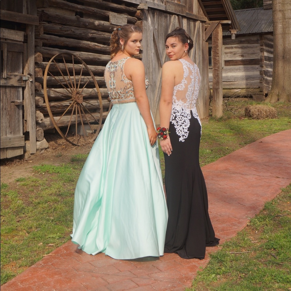 Teal Prom Dress Size 12